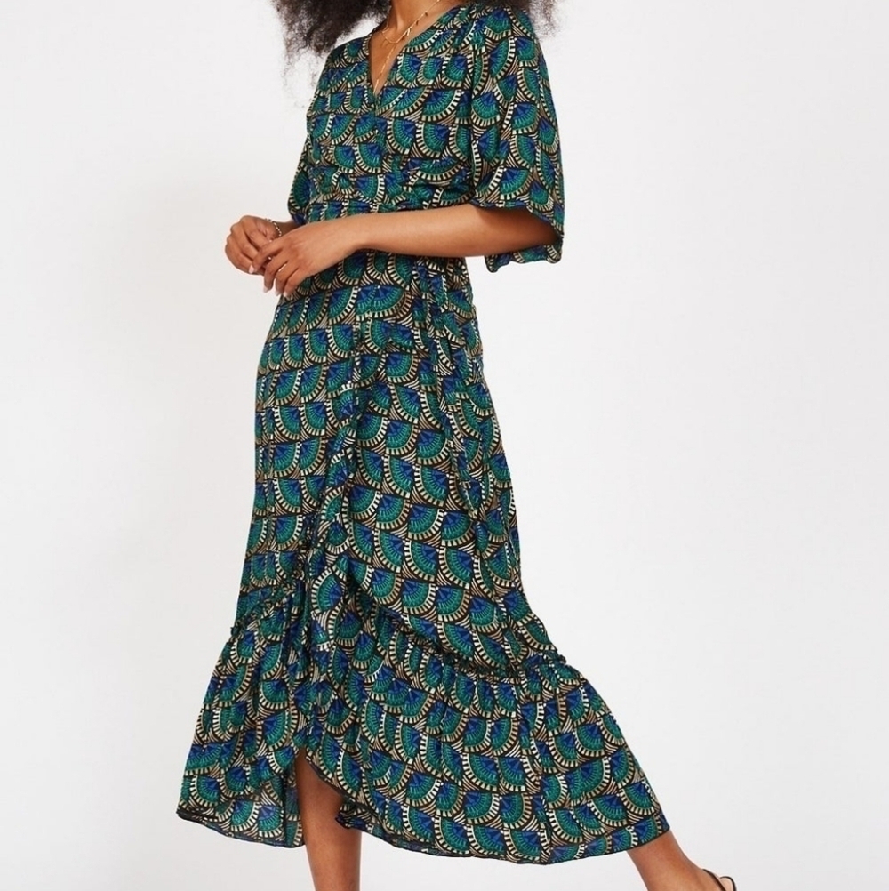 Silk & Salt Journey Maxi Wrap Dress Xs